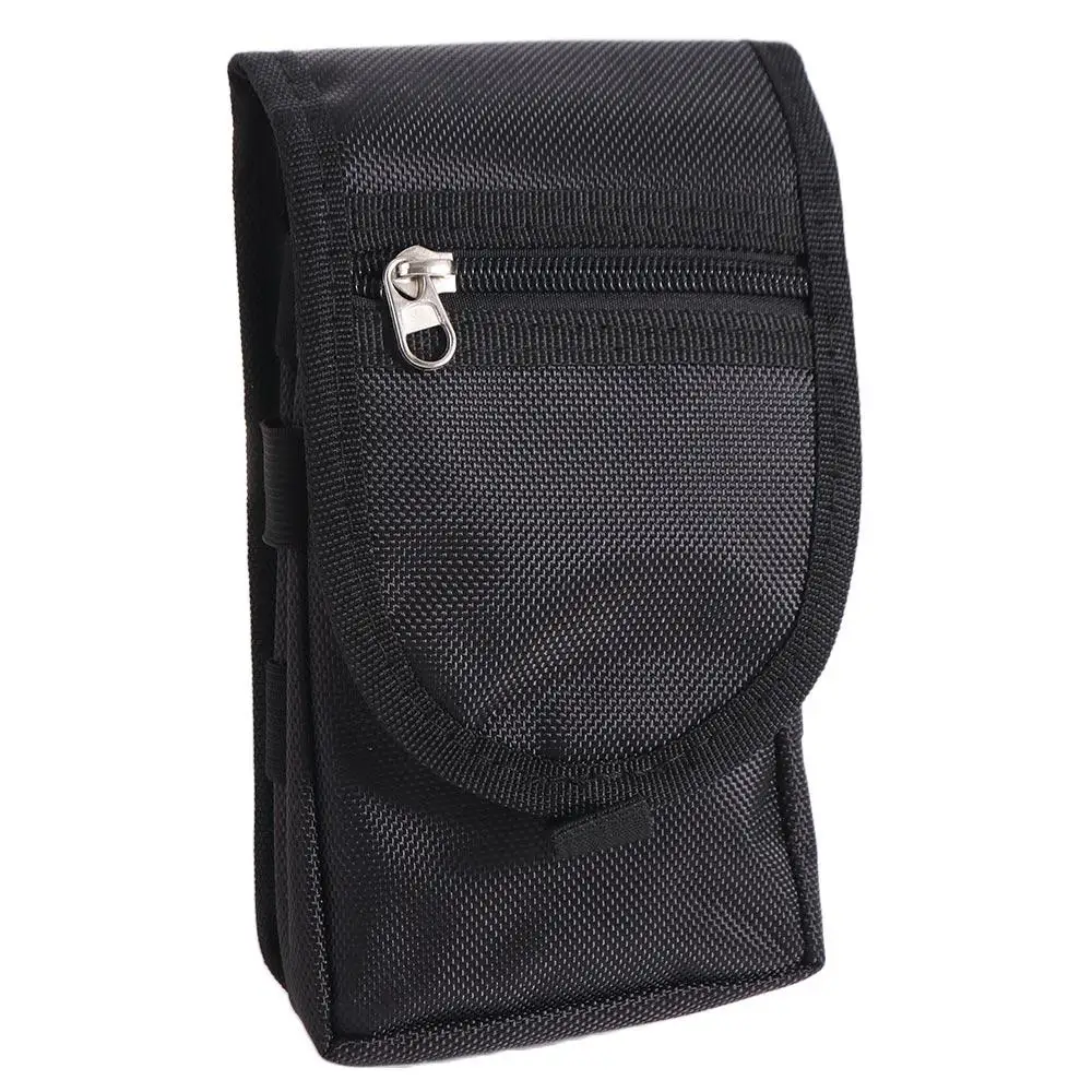 Oxford Men's Multifunction Wallet Waterproof 3 Compartments Mobile Phone Belt Pouch Large Capacity with Pen Insertion Pocket