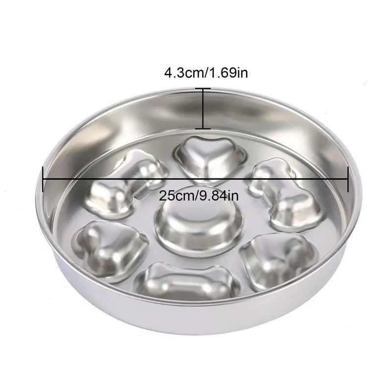 Stainless Steel Slow Feeder Dog Bowl Slow Feed Bowl Pet Stainless Steel Slow Feed Bowl For Dogs Or Cats Slows Down Pets Eating