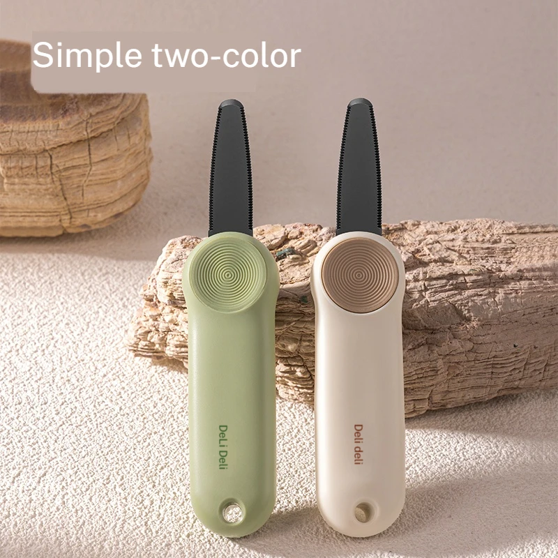 DELI Box Cutter with Anti-Slip Safety Grip - Portable Package Opener, Student-Safe Utility Knife for Unboxing, Wallpaper Trimmin
