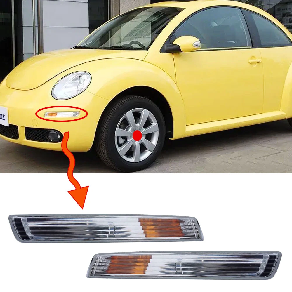 

Car Front LED Side Marker Lamp Turn Signal Light DRL Daytime For Volkswagen Beetle 2006 2007 2008 2009 2010 1C0 953 041 R/Q