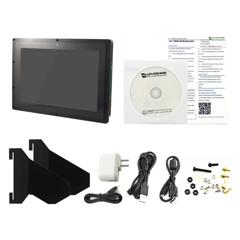 Imagem -06 - Monitor Portátil 10.1 Ips Touchscreen 1280*800 Cor Pontos Capacitivo Touch Screen dc 5v Hdmi-compatível para Raspberry pi