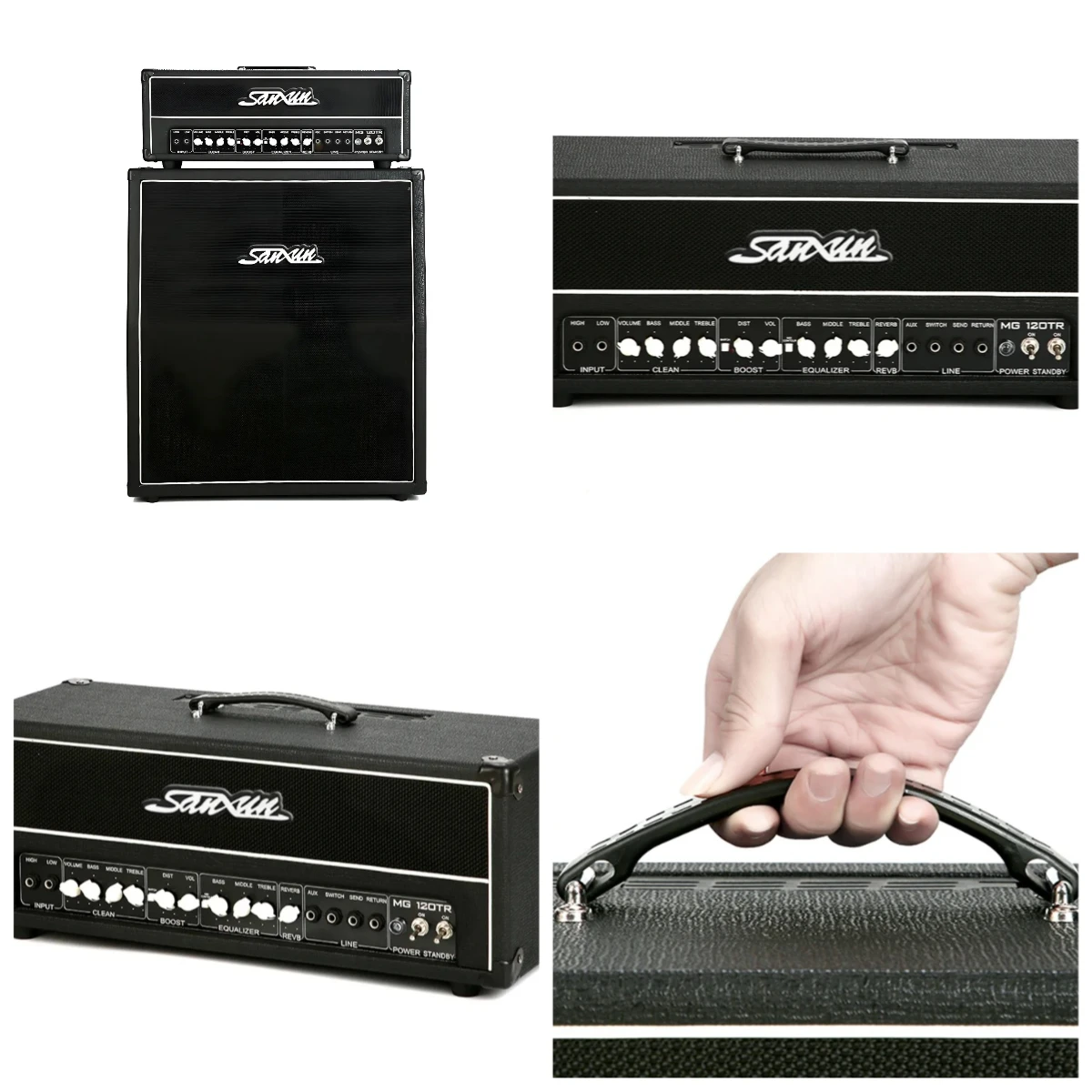 

Gold Seller MG120TR 120W High-Power Guitar Amplifier - Split Tube Frontstage & Transistor Rearstage Speaker for Stage & Studio