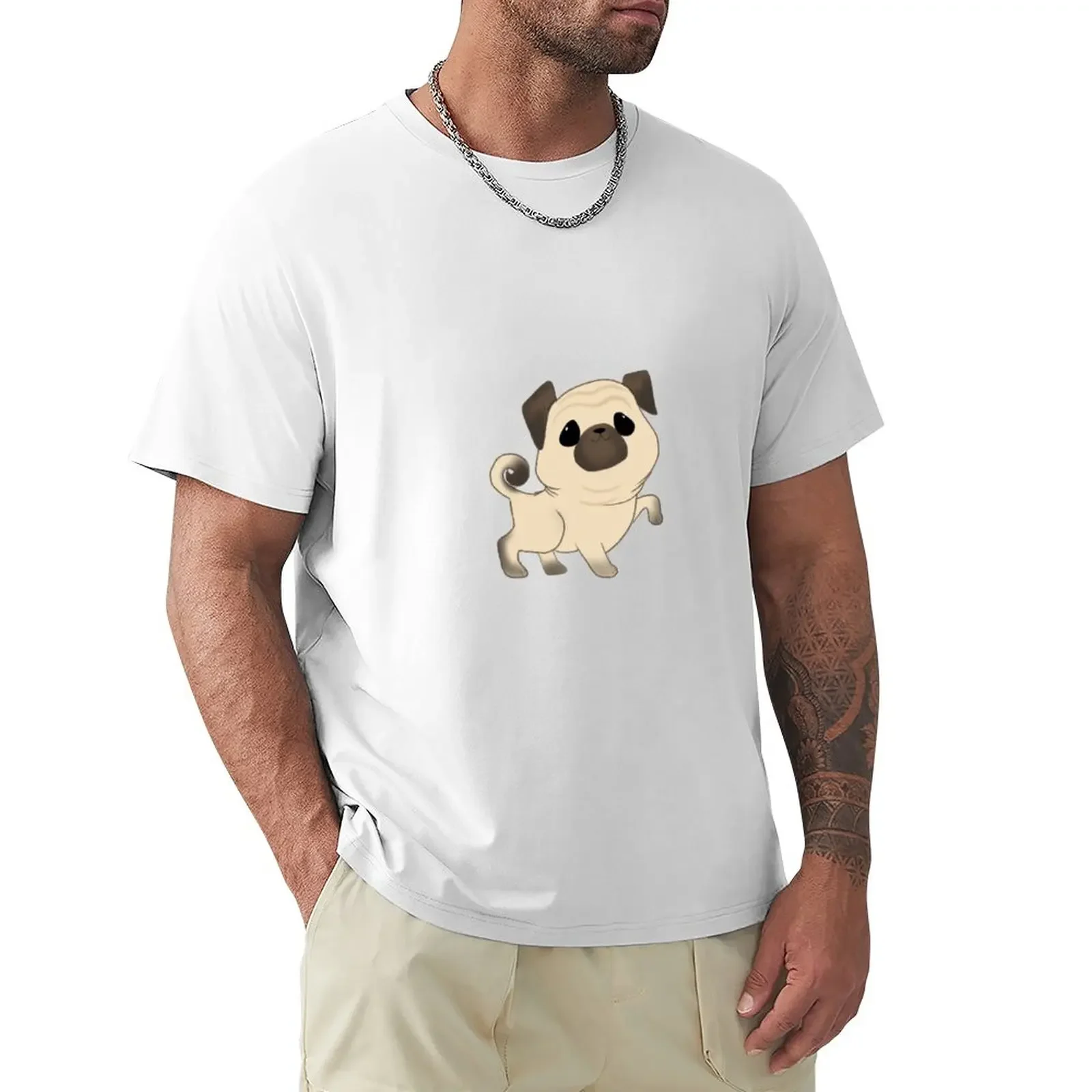 Perky Pug T-Shirt tees plus size tops black t shirts for men