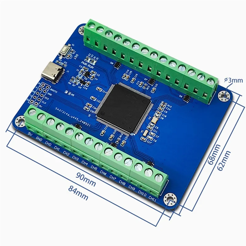 B50B-Sampling Module STM32F407ZET6 24-Channel 12Bit AD Sampling Module Data Acquisition Type-C Interface Module