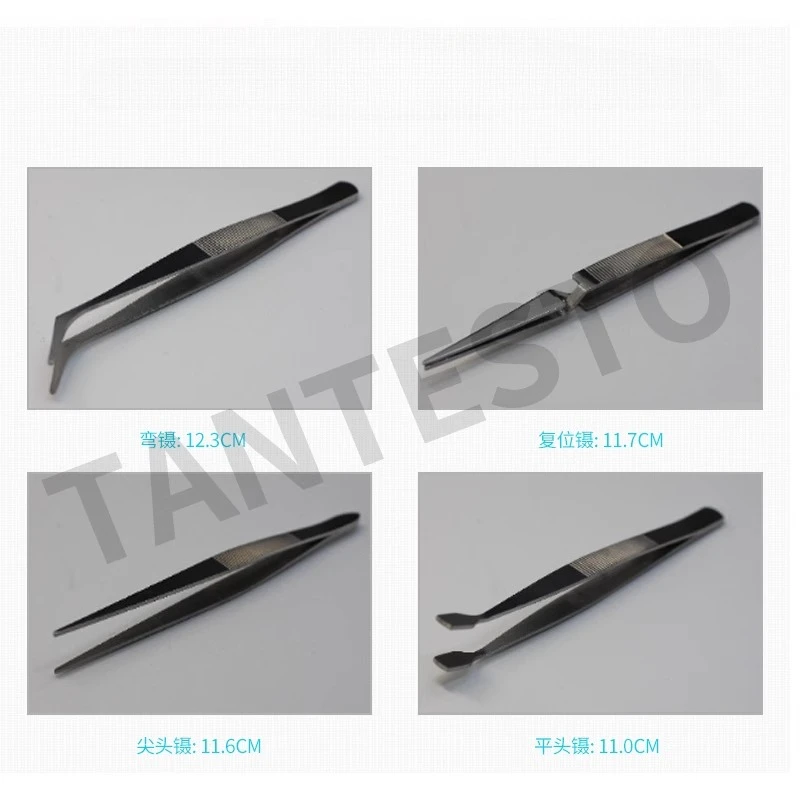 

4-piece Set of Stainless Steel Tweezers For Repairing Electronic Fuel Injectors