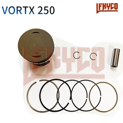 ATV Engine Parts 72mm Bore Piston Rings Kit for Vortx 250 Vort-x250 Vortx250 2002-2018 Pin 16mm*45mm Motorcycle Accessories