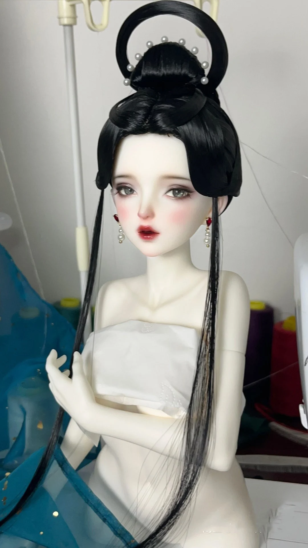 1/4 1/3 Maßstab altes Kostüm bjd Perücke chinesische Hanfu Fee Haar Retro Perücken für bjd/sd msd sd13 Mädchen ssdf Puppe Zubehör c2295