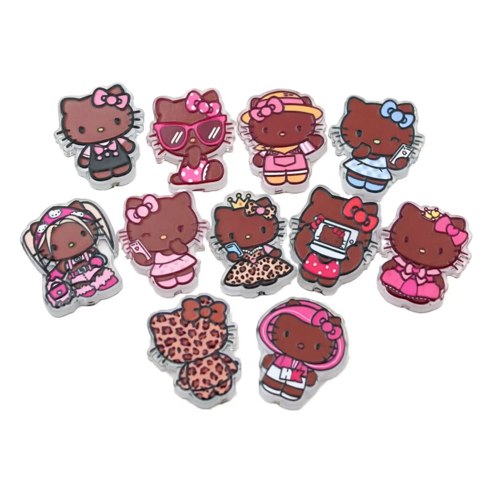 10pcs hello kitty cute PVC focal bead for pen keychain bookmark phone necklace DIY handmade material view 3