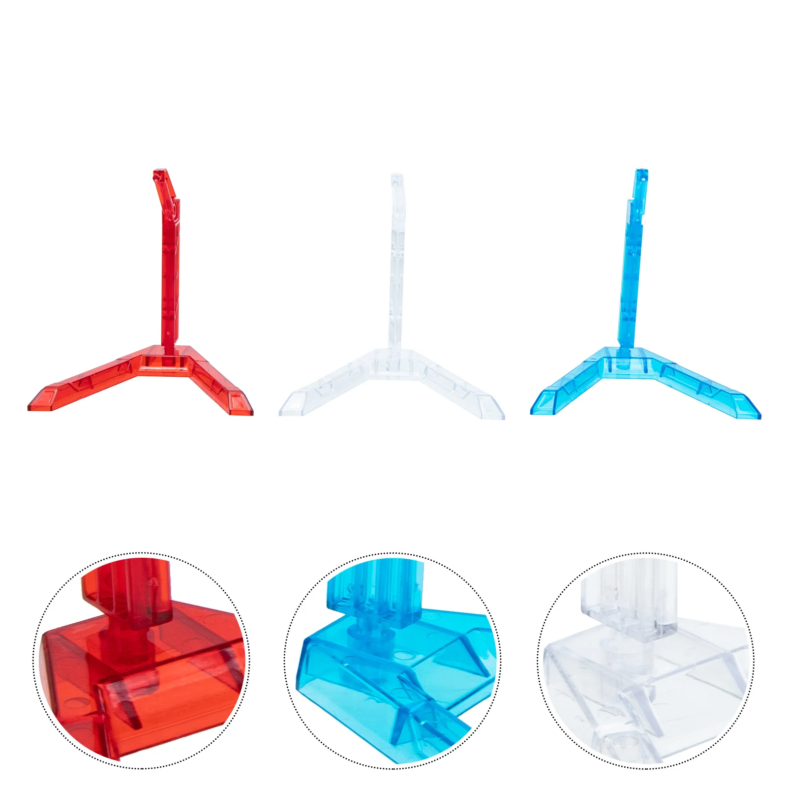 

3 Pcs Figure Stand Desktop Holder Base Displaying Standing Rack Accessory Plastic Wear-resistant Support