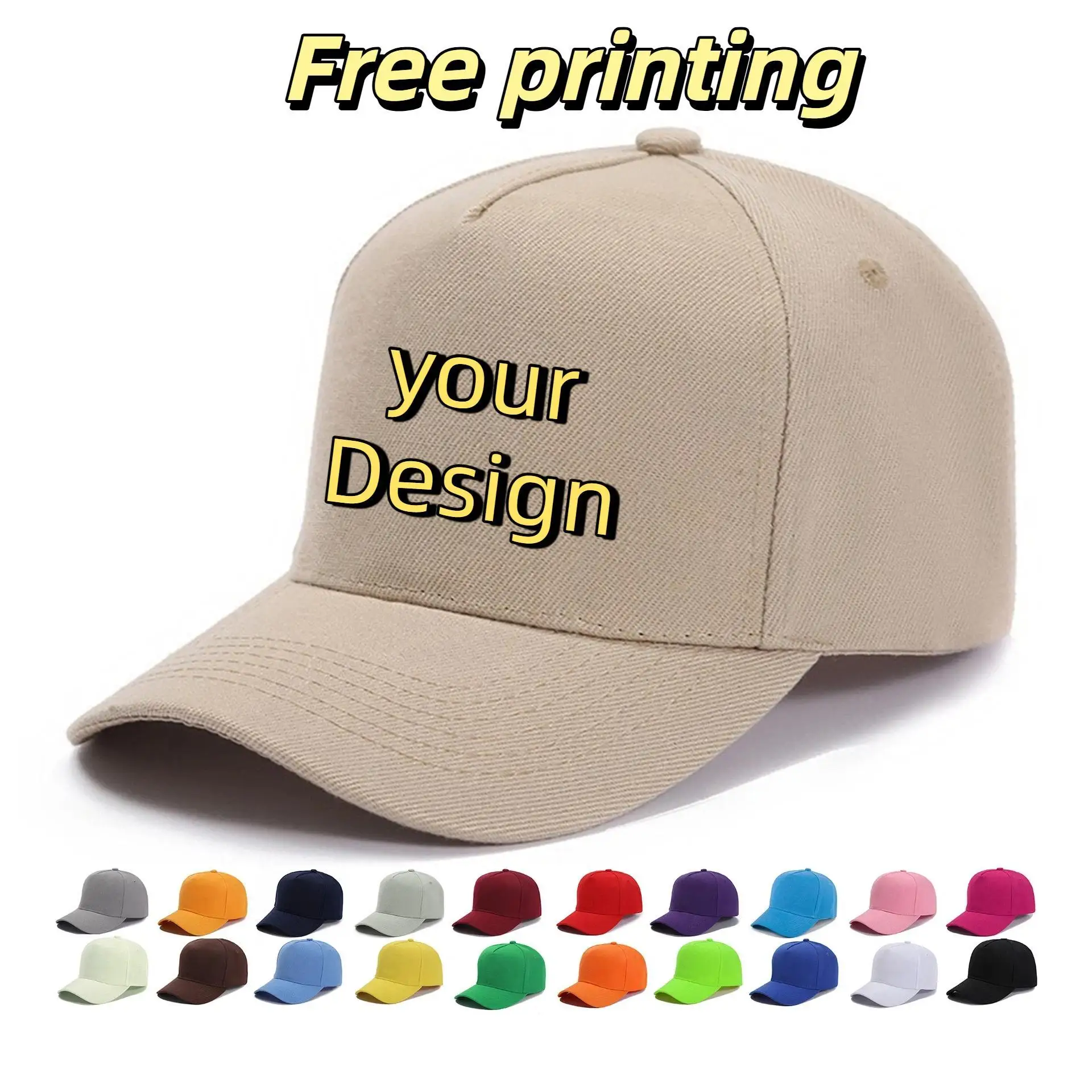 Custom Cap Print With Logo Personalized Customization Design Adult Men Sunshade Truck Driver Baseball Competition Event Sun Hat