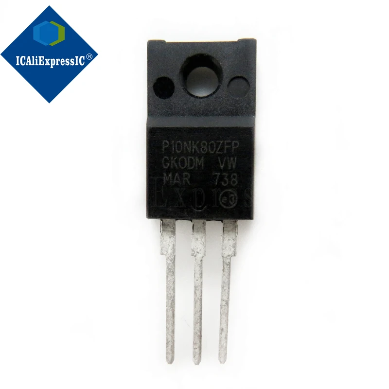 10 ชิ้น P10NK80ZFP P10NK80