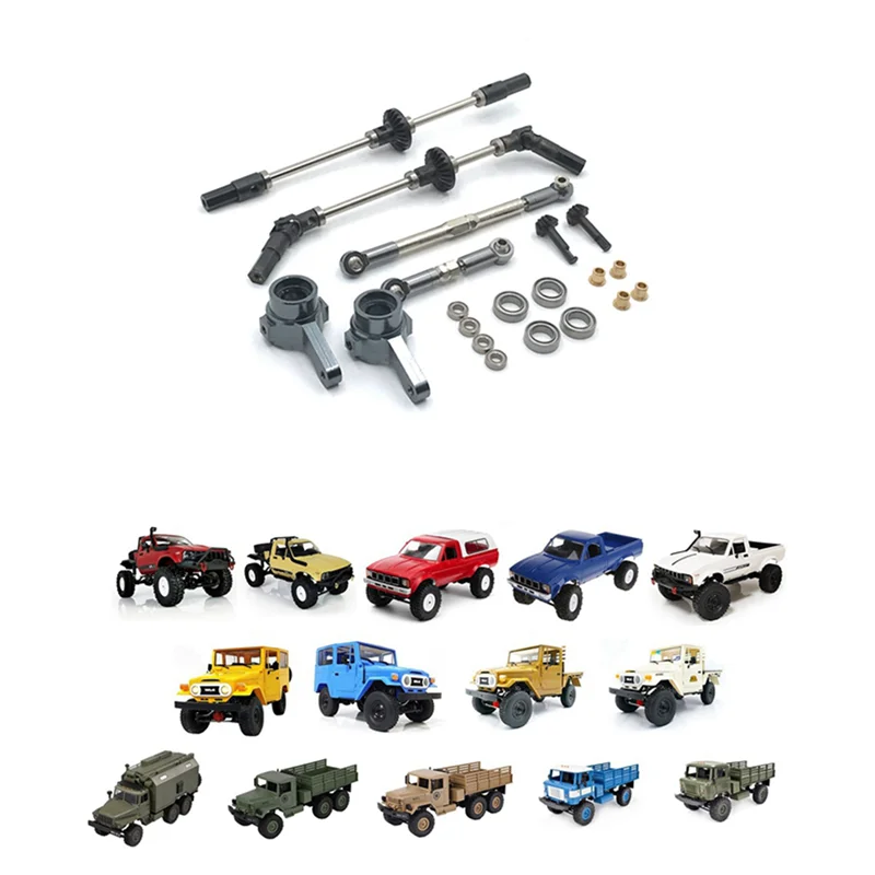 ABUM-2X アップグレードスチールギアブリッジアクスルギア WPL B14 B24 C14 C24 C34 C44 B16 B36 1/16 RCカースペアパーツアクセサリー、4WD用