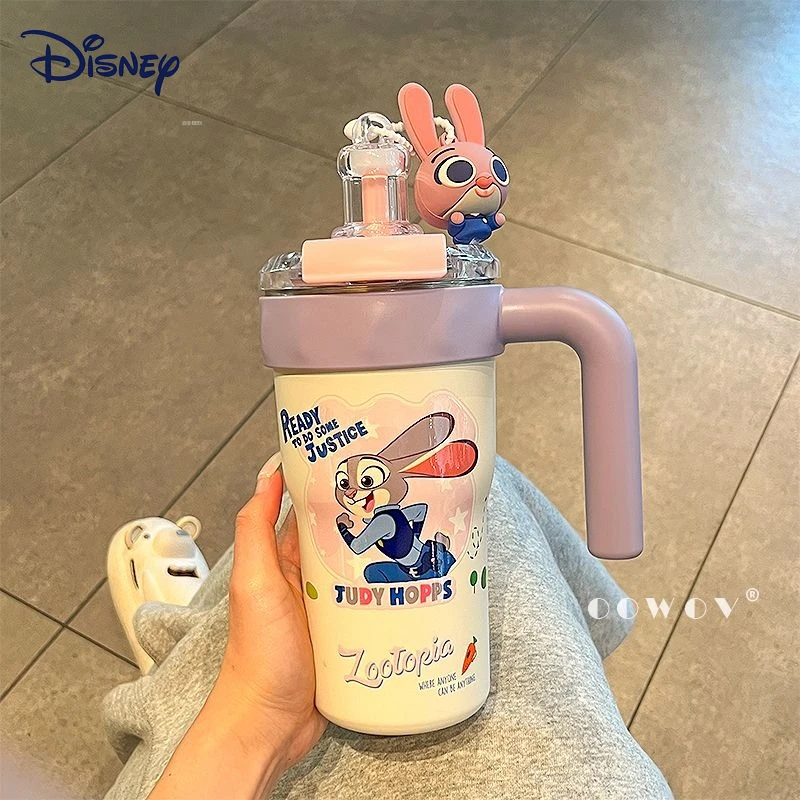 disney-zootopia-2-cartoon-anime-large-capacity-insulated-cup-cute-tea-coffee-milk-cup-set-home-decoration-kawaii-gift-for-girls