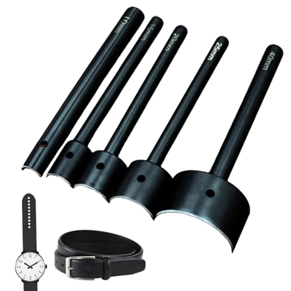 1pc Semi-Circular Hole Punch Half Round Black Hole Punch 10/15/20/25/40mm Steel Hole Punch For Belts Wallets Leather Crafts