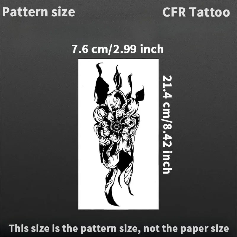 Dark Mandala Herbal Juice Tattoo Stickers Women Man Temporary Face Tattoos Waterproof Tattoo Supplies and Accessories Gift Charm