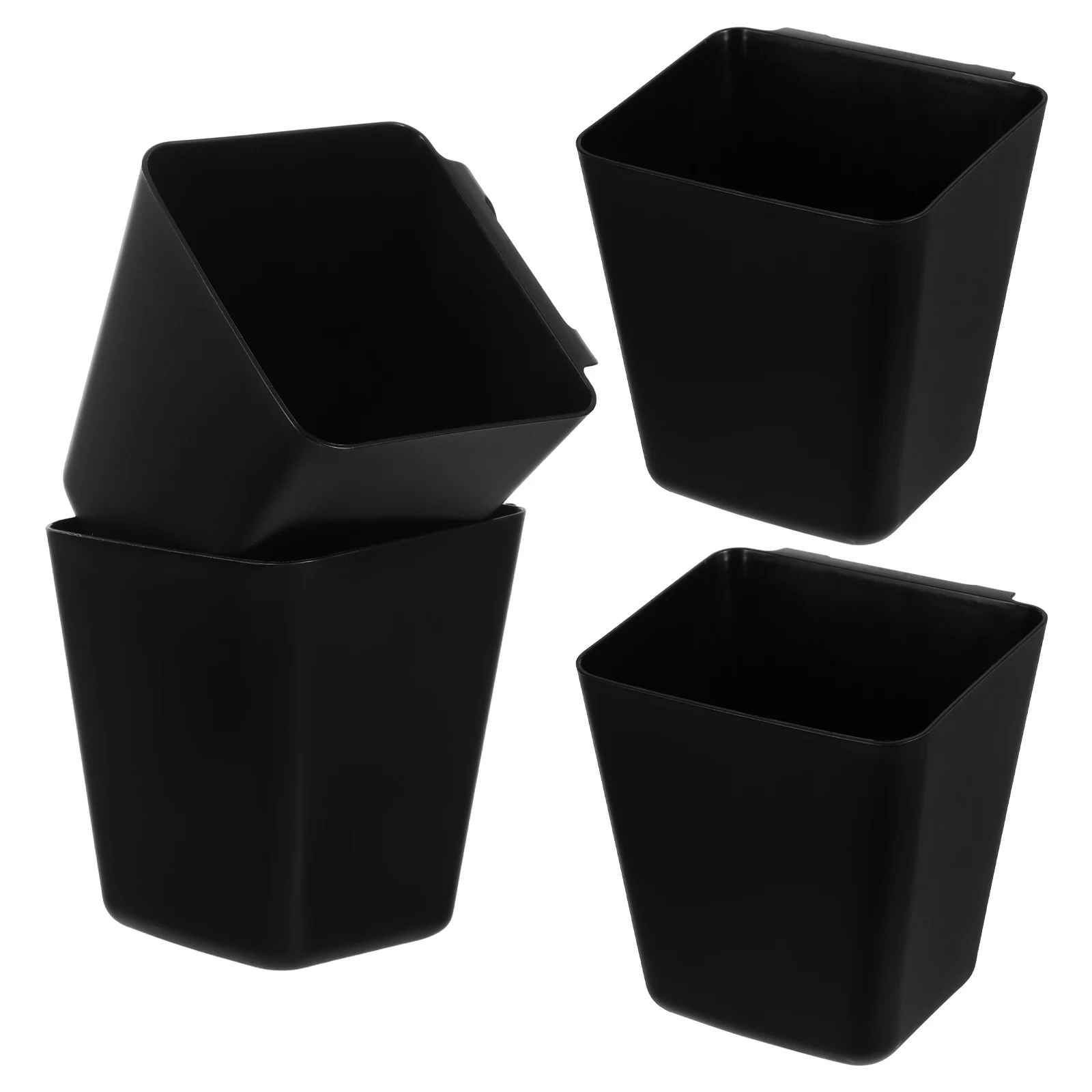 

4Pcs Storage Basket Wall Organizer Pantry Shelf Hanging Plastic Space Saving Mount Bedside Cart Kitchen Helper