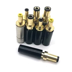 Pureline Copper Plated Gold 5.5 X 2.5/2.1 4.0x1.7 3.5 X 1.35 mm DC Power Jack Male Plug Metal Connector Adapter