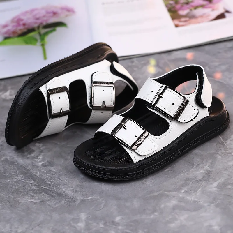 Child Beach Sandals2026summer New Simple Child Soft Soled Shoe Casual Boys Anti Slip and Wear-resistant Student Versatile Sandal