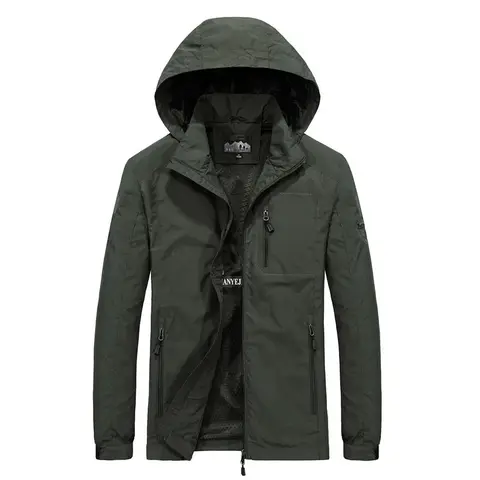 Men's Waterproof Windbreaker Jacket with Hood UNION ARMY