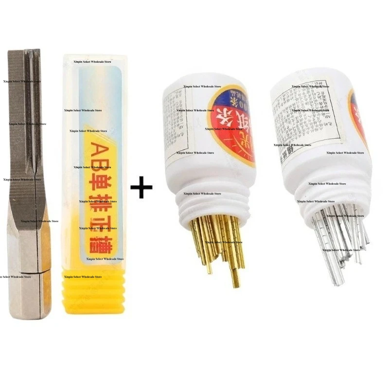 

Ghost Hand Kabbah Speed Storm Locksmith Tool Set Stainless Box with 0.05/0.06mm Tin Foil Strips for AB Single Row Positive Slot