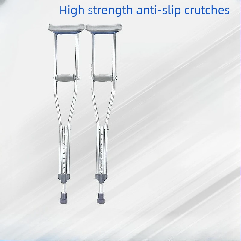 

Adjustable Underarm Crutches for Adults with Ergonomic Grip Double Lock Design and Anti Slip Rubber Support Feet