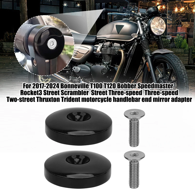 1/2Sets Motorcycle Handlebar Bar End Mirror For 2017-2024 Bonneville T100 T120 Bobber Speedmaster Rocket3 Scrambler Street ﻿