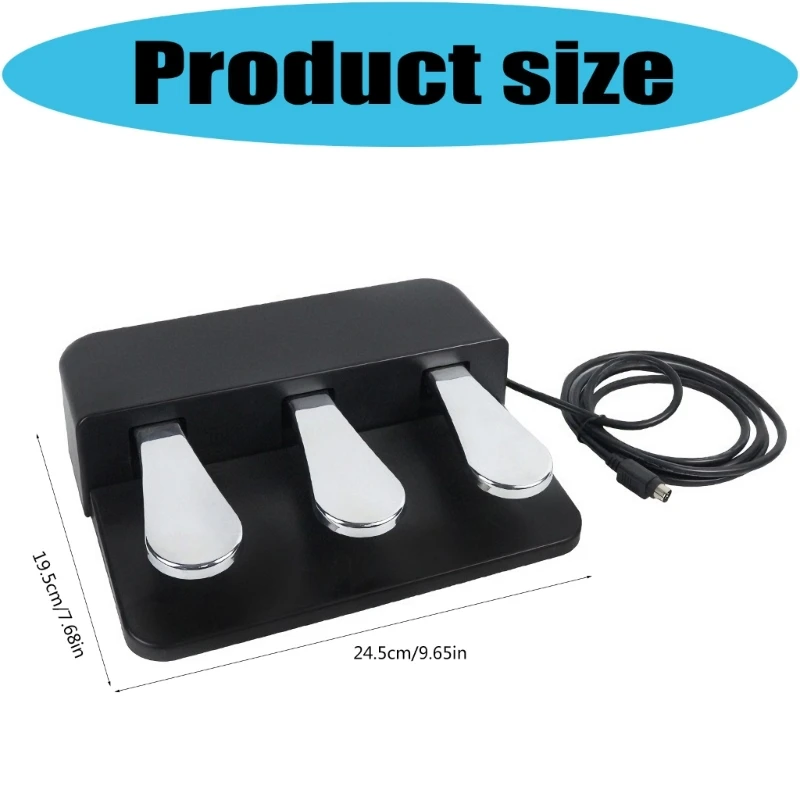 Universal Fit Portable Damper Pedal with Nonslip Bottom ABS Plastic Construction