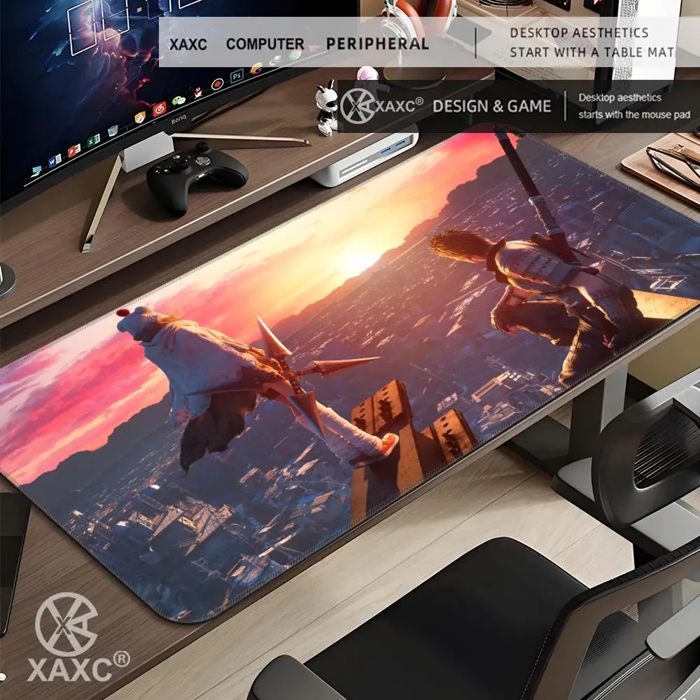 XXL F-Final F-Fantasy VII Mouse Pad large keyboard mouse desk pad non-slip rubber gaming mouse pad laptop mouse carpet HYBXXC