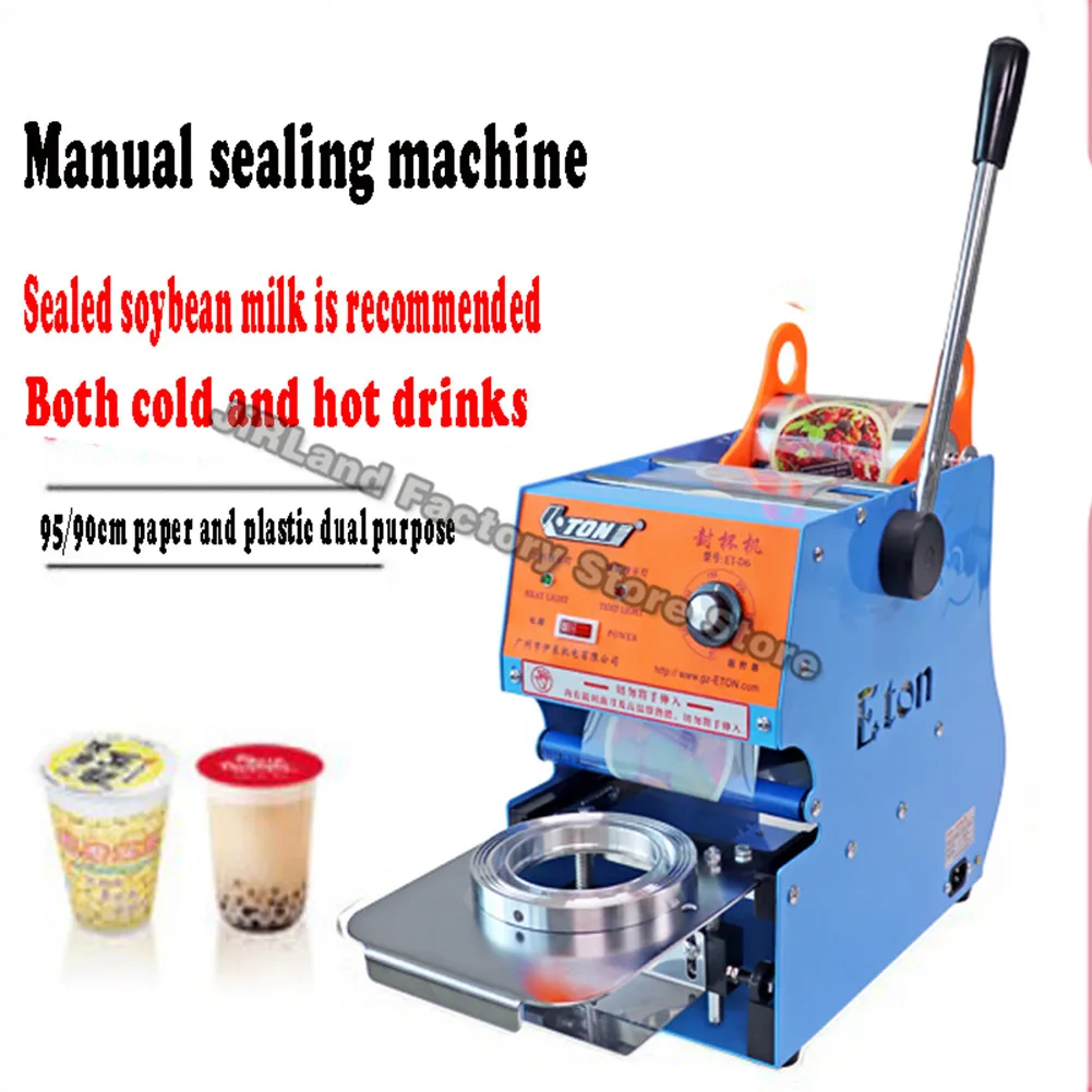 Máquina de selar copos, selador de chá manual, 9.5cm,9cm, máquina para fazer bolhas de café/suco/leite, selagem de chá