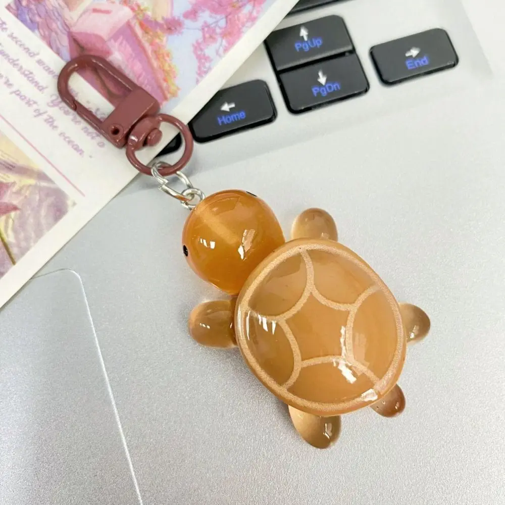 New Resin Turtle Keychain Luminous Glow in The Dark Tortoise Key Chain DIY Gift Keys Decoration Key Ring Friend Gift