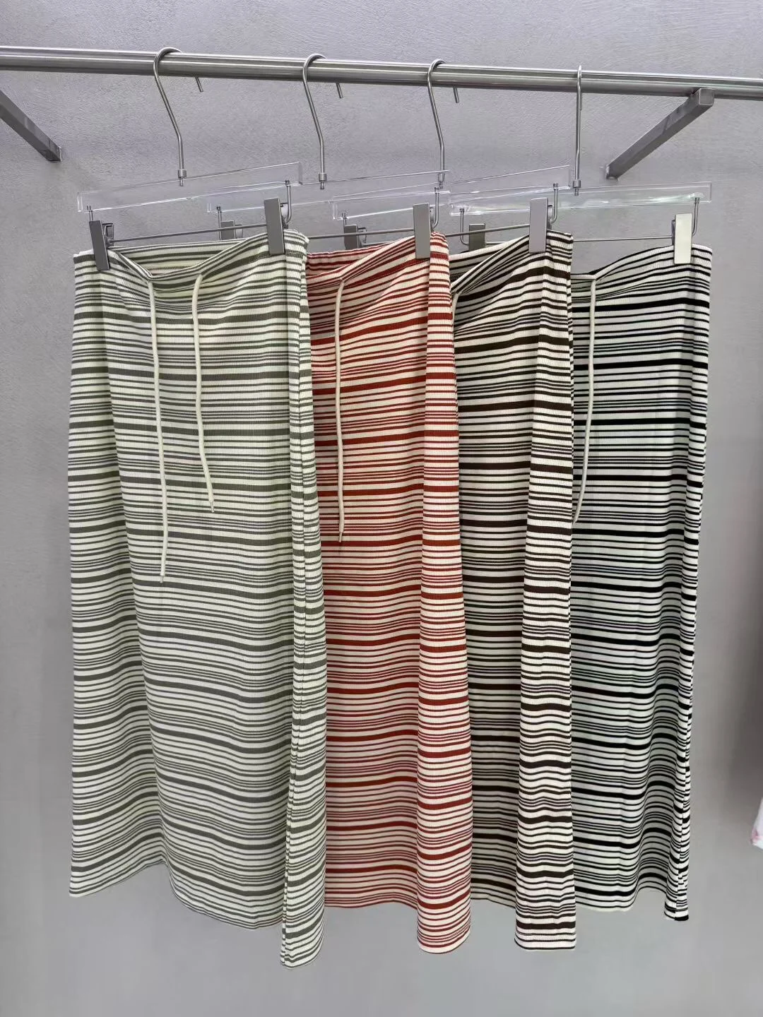 

Удобная женская юбка прямого кроя с завязками, утягивающая, весна 2026, в стиле Донгдамун, с высокой талией, А-силуэт, из полиэфирного волокна