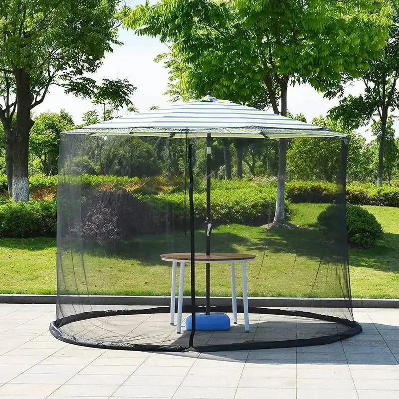 Umbrella Mosquito Net Round Hanging Patio Umbrella Net For Bed Door Canopy Mosquito Control Netting For Camping Garden Yard Tent