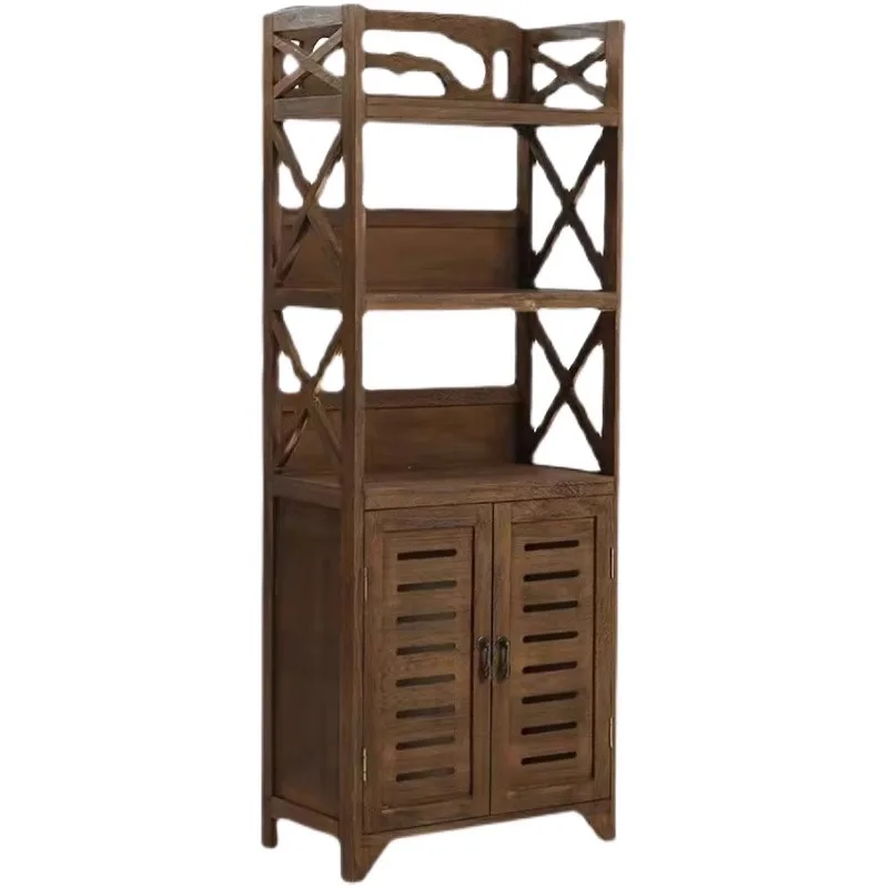 

Solid wood flower stand balcony flower stand living room floor-to-ceiling all solid wood bookshelf