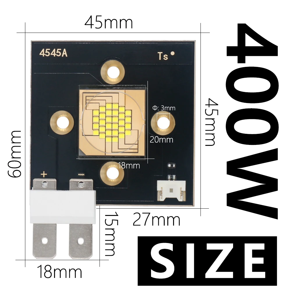 400W ad alta potenza ad alto lumen LED Chip Bead e Driver DC36V 12A bianco freddo 8000-8500K per luci da palcoscenico a lunga distanza faretto fai da te