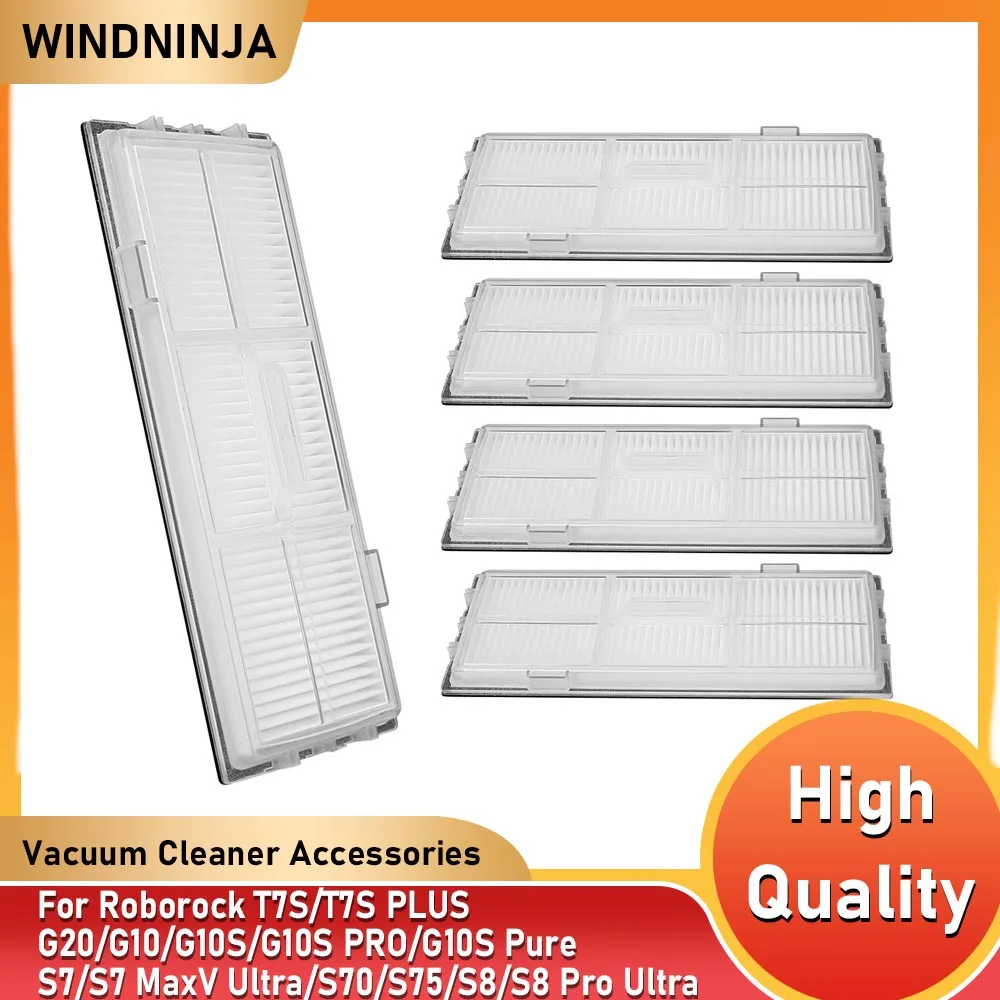 فلتر HEPA لقطع غيار Roborock S7/S7 MaxV Ultra/S70/S75/S8/S8 Pro Ultra/T7S/G10S PRO/G20 ملحقات المكنسة الكهربائية الروبوتية