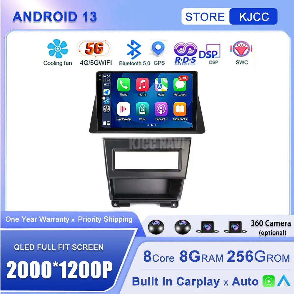 

Android 13 Carplay Android авто для Honda accord 8 2008 2009 2010 автомобильный мультимедийный плеер навигация головное устройство GPS QLED без DVD