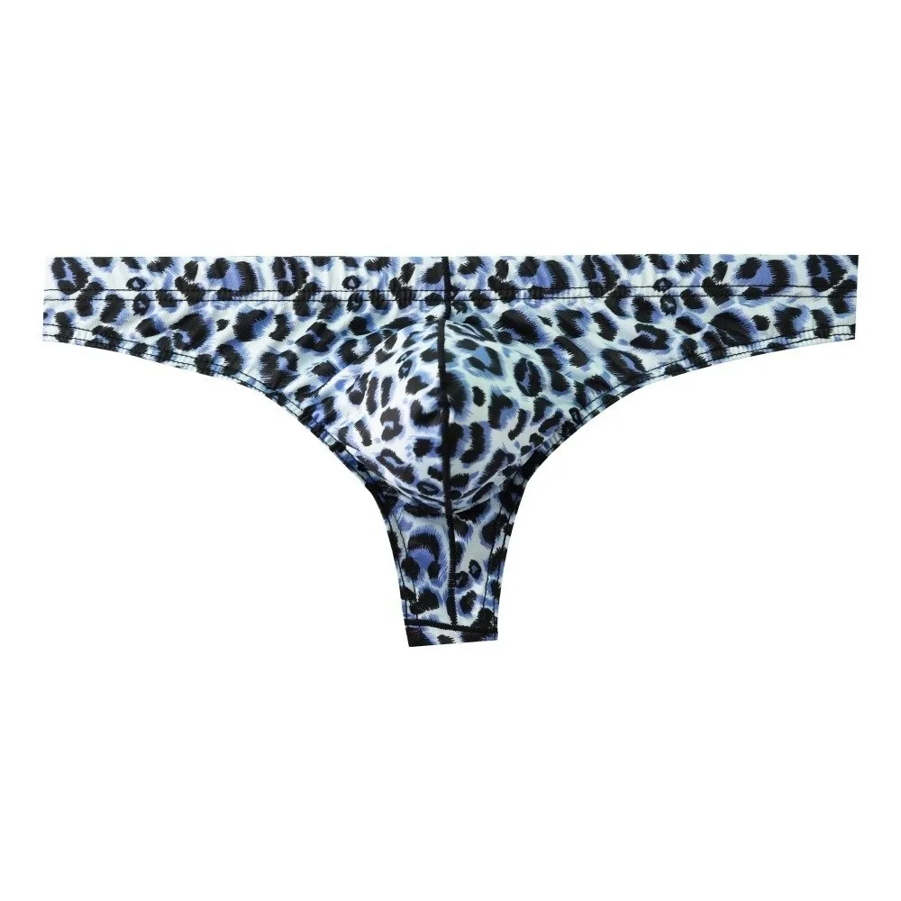 Underwear for Men Lingerie Men Leopard Print Thongs Low Waist Underpants Men's Panties T-back Breathable Male Briefs Male