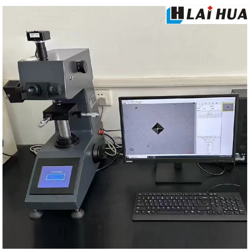 Testador de dureza digital com medição automática de indentação HV ISO/ASTM compatível com micro testador