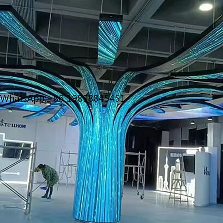 

Indoor Transparent Flexible Led Display Screen Digital Signage Adhesive Thin Film Panel