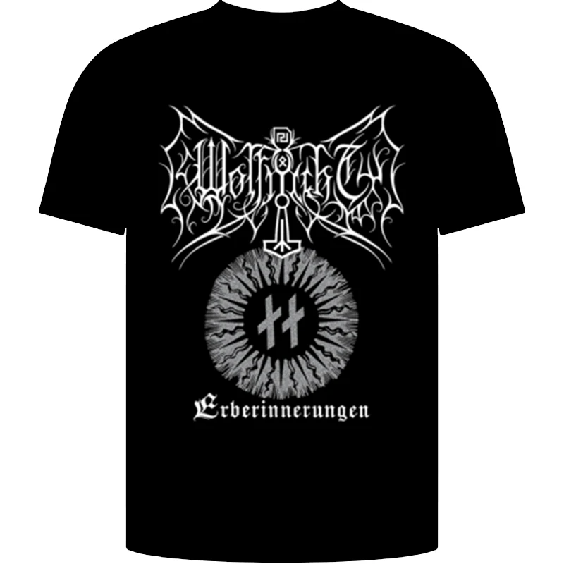 T-shirt à manches courtes pour hommes, style rock black metal grec, classique européen et américain, décontracté, Hot Wolfnacht Band