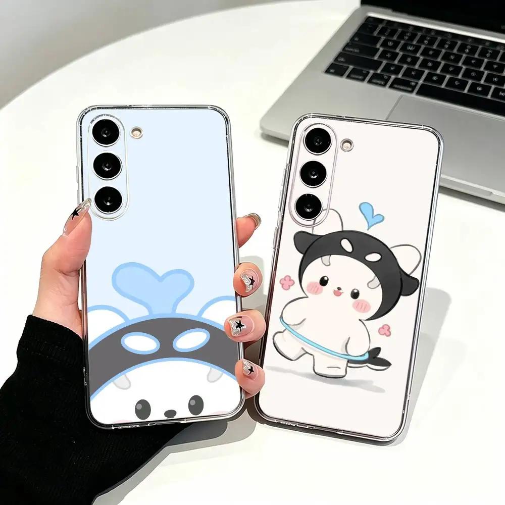 Cute Cartoon Mascot GMMTV Clear Soft Silicone Phone Case for Samsung Galaxy A71, A70, A30，A52, A51, A40,