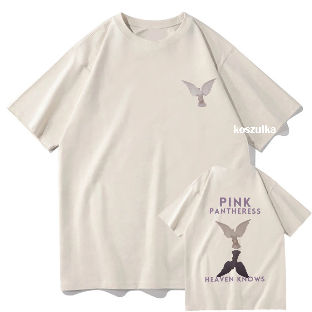 Singer Pinkpantheress Tshirts 2024 New Album Heaven Knows Men/Women Clothing Unisex Cotton Short Sleeve Summer Graphic Tshirt