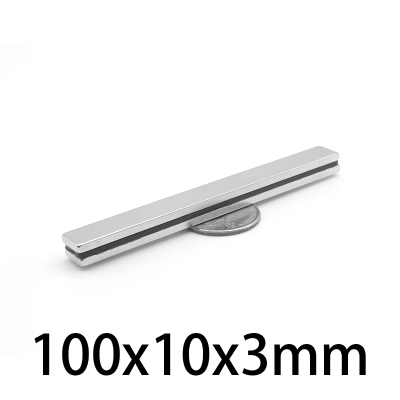 

2/3/5/10/15/20PCS 100x10x3 Longer Quadrate Rare Earth Neodymium Magnet N35 Block Permanent Neodymium Magnet 100x10x3mm 100*10*3