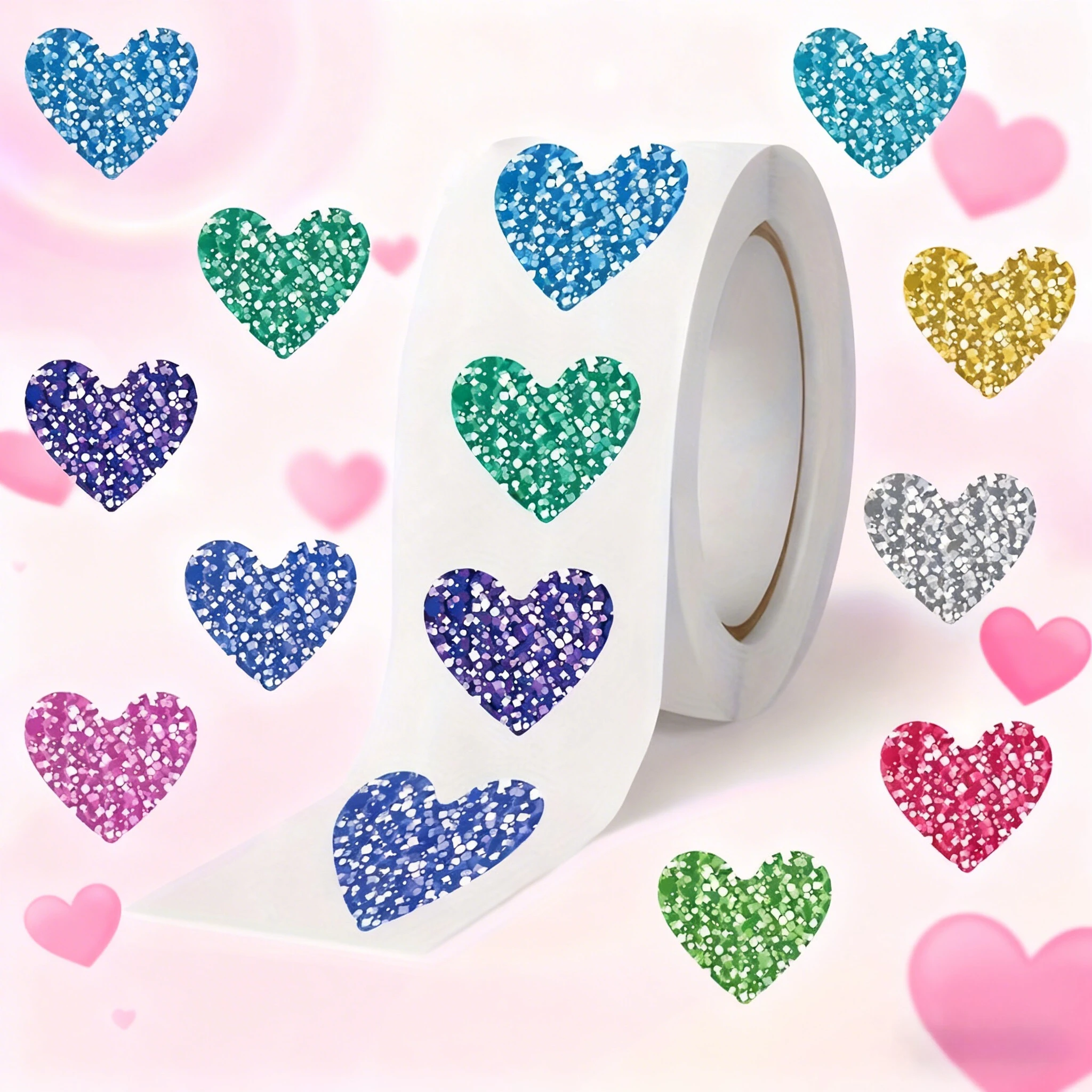 

1/2rolls Heart Stickers - Adorable Designs for Love Labels,Heartfelt Decorations on Envelopes,Gift Wraps, for Valentine's Day