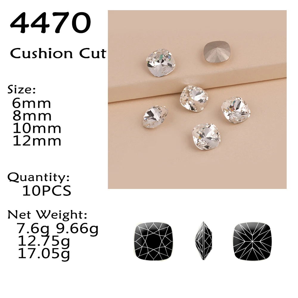 Different Shapes Super Clear 10PCS Rhinestones Glass DIY Accessories Crafts Crystal Jewels Beads For Nail Art Garment Decoration