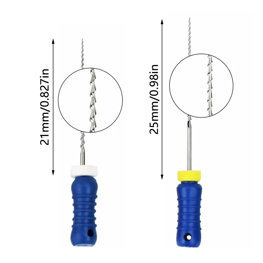 6 pcs/box Dental H-Files Hand Use 21mm/25mm File Endodontic Stainless Steel Reamer Endodontic Root Canal Files Hand Use Files