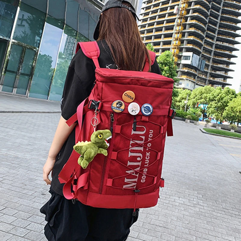 Bolsas de viaje de estilo Hip Hop para hombre y mujer, mochila deportiva de gran capacidad, resistente al agua, para fin de semana, tipo mensajero, 2024