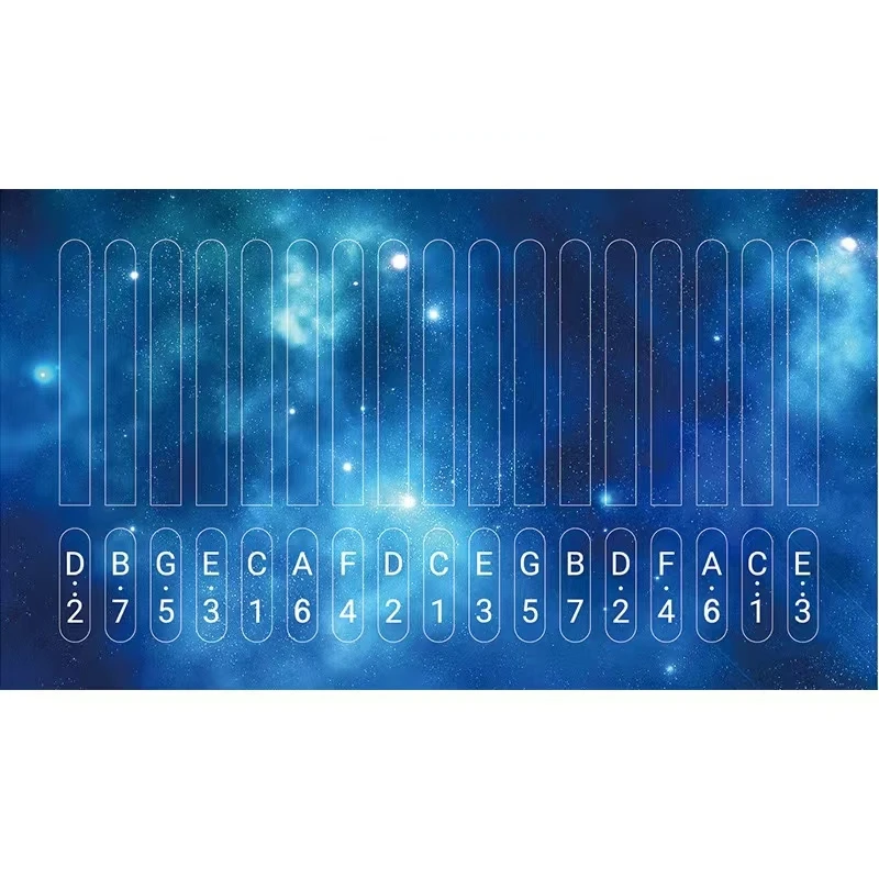 Miwayer-pegatina de calimba con escala de 17 teclas, 1 piezas, para pulgar, Piano, notas, herramientas de entrenamiento para principiantes, regalos