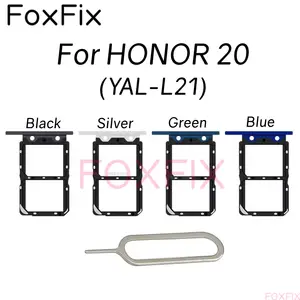 Bilashmart SIM Card Tray HONOR 20 SIM Slot Holder Socket Adapter Replacement YAL L21