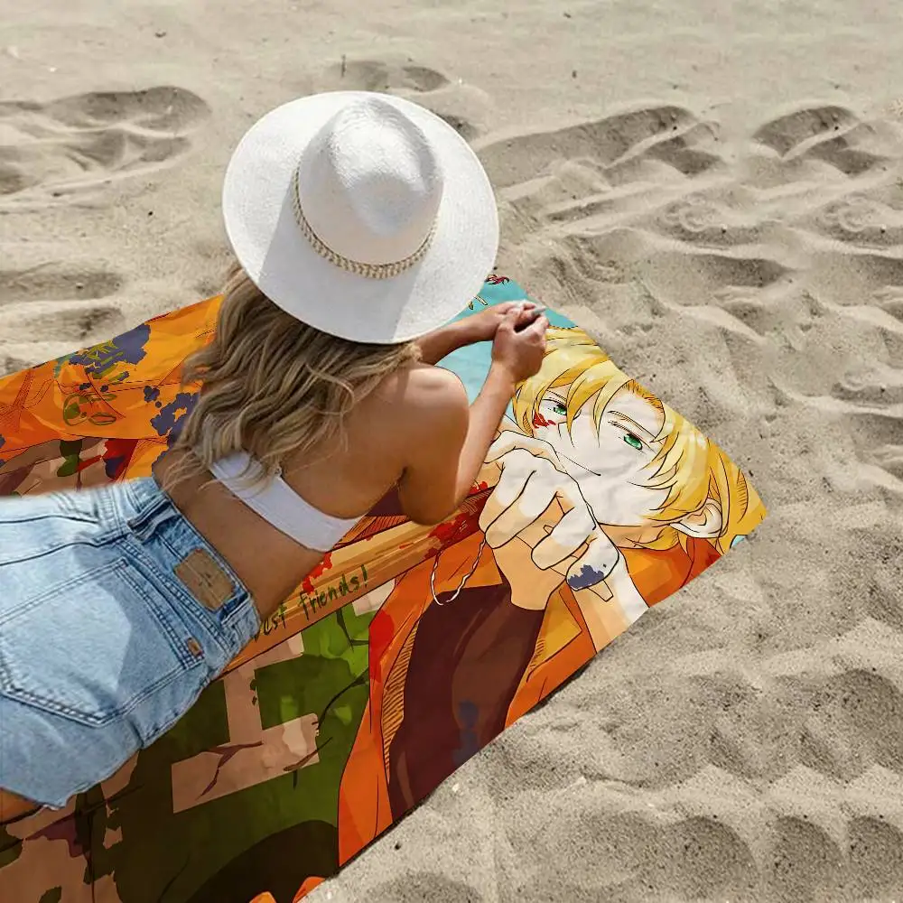 B-BANANA FISH Bath Towel Microfiber Soft Water Absorbing Breathable For Girl Kids Decorative Cartoon Beach Towel